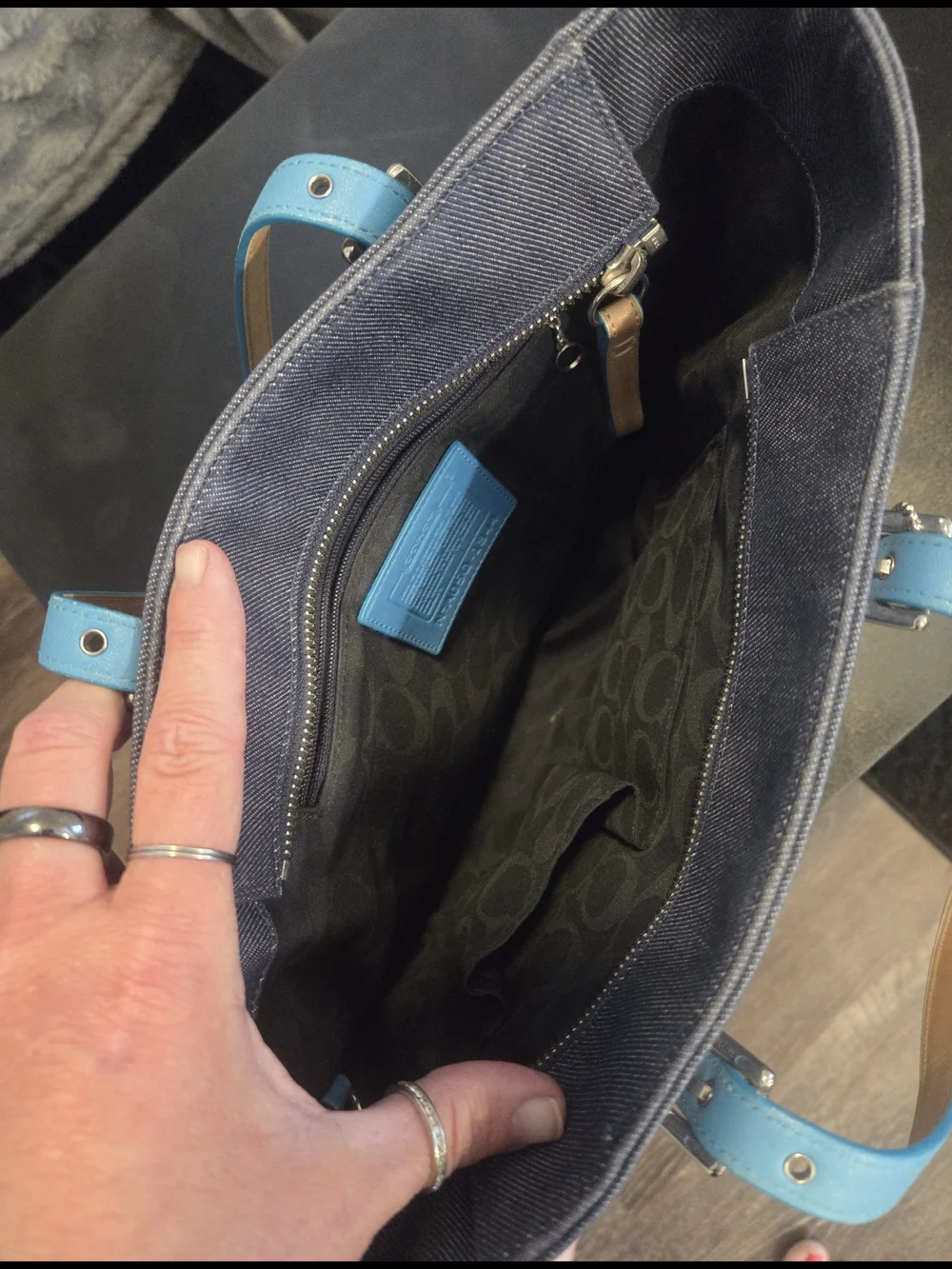 Coach tote crafted